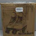 jessie Outdoor Roller Skates Women Adult with Light Up Wheels Black Quad Skating for Men Youth Boys Girls (41-US:9)