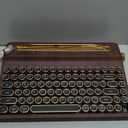 YUNZII QL75 Wireless Typewriter Hot Swap Retro Mechanical Keyboard,Punk Round Keycaps,RGB Backlit QMK/VIA Programmable, MultiDevice Keyboard with 2.4GHz/TypeC/BT5.0 (Wood, Onyx Switch)