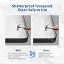 WEER Black Bathroom Mirror 48X30 Inch Metal Framed | Matte Black Vanity Mirror, Rounded Rectangle, Tempered Glass, Anti-Rust, Wall Mounted, Hangs Horizontally or Vertically