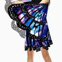Tibeha Adult Butterfly Wings Cape Set for Women Halloween Fairy Costume with Headband, Mask, Skirt, and Wings