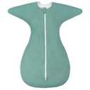 ZIGJOY Shark-Fin Transitional Swaddle for Newborn - 2.5 Tog Rayon Made from Bamboo Transition Swaddle Sleep Sack 3-6 Months Baby Arms Up Swaddle Blanket with 2-Way Zipper, Mint Green