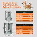 Pet Carrier Backpack for Medium to Large Dogs up to 33 lbs, Waterproof and Wear-Resistant, Equipped with Adjustable Waist and Chest Buckles, Detachable Storage Pocket with Reflective Strips, S