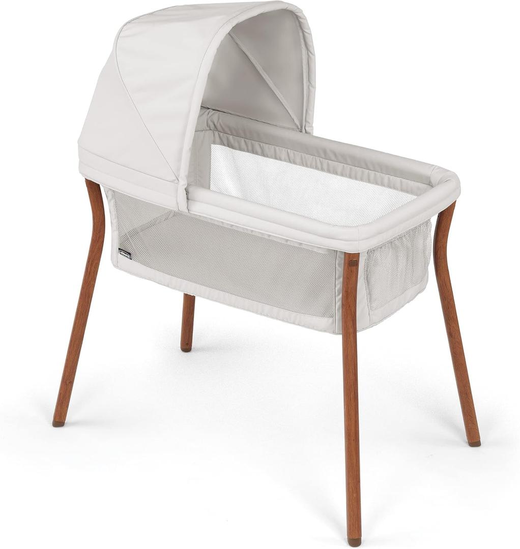 Chicco LullaGo Anywhere LE Portable Bassinet with Canopy, Waterproof Mattress and Fitted Sheet, Travel Bassinet for Baby Includes Carry Bag, Serene/Beige, One-Size