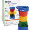 Learning Resources Time Tracker Visual Timer & Clock - 1 Piece, Classroom Tracker, Alarm Clock, Light Up Timer for Classroom, Visual Tracker (9 x 4.25 inches)