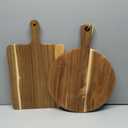 SiliFine Set of 4 Thick Acacia Wood Cutting Boards with Handles, Assorted Sizes Large Charcuterie Boards, Butcher Block Serving Tray for Cheese, Meat, Pizza, Vegetables, Bread (Medium)