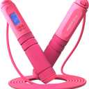 multifun Jump Rope, Adjustable Digital Jump Rope with Calorie Counter, Ball Bearings & Alarm  Ideal for Fitness, CrossFit, Boxing, MMA, Gym  Multifunctional Speed Skipping Rope (Rosepink)