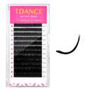 2 x TDANCE Flat Lashes Eyelash Extensions 0.15/0.2mm Thickness Super Soft Air Flat Lash Extension Ellipse Eyelash Extension Matte Black Flat Eyelash Extensions Salon Use(Air Flat,0.2-C,13mm)