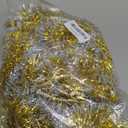 33FT Gold Tinsel Christmas Garland Metallic Twist Shiny Garland for Christmas Tree Decorations, Xmas Holiday Hanging Garland for Home Indoor Outdoor Party Supplies Decor (Gold)