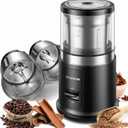 SHARDOR Quiet Coffee Grinder Electric, 70g Removable Bowl Spice Grinder for Coffee Beans, Seeds and Grains, Super Silent Grinding Mill with 60dB Low Noise, 2.5oz Capacity, Black