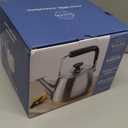 Sur La Table Kitchen Essentials 2 Qt Heavy Gauge Brushed Stainless Steel Whistling Tea Kettle  Durable Stovetop Kettle