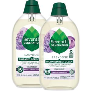 Seventh Generation EasyDose Laundry Detergent Fresh Lavender Scent 2 Pack Ultra Concentrated Washing Detergent 23 oz