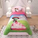 SweetpeaBeauty Kids Bedding Set - Toddler Bed Sheets & Comforter, Soft Twin Sheets, Girls Theme