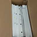 Iwell Pedestal Sink Storage Cabinet with 2 Doors and Shelf, Under Sink Cabinet, Bathroom Sink Cabinet with U-Shape, White