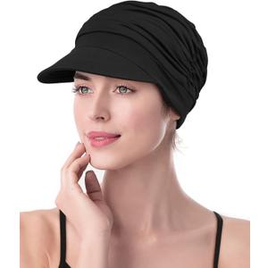 Soft Bamboo Baseball Cap for Chemo Women (Black)