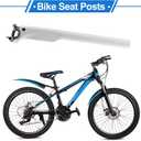 1 Pc Bike Seat Posts 31.6x400mm Bike Saddle Post Seat Tube Universal Adjustable Seat Cushion Angle Carbon Fiber White