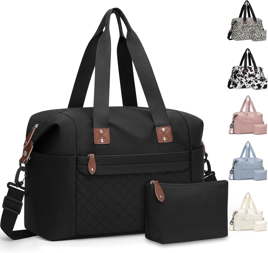 Pritent Travel Duffle Bag, Weekender Overnight Personal Item Carry On Bag