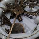 Wellmet Crystal Chandelier Lights, 9 Lights French Empire Chandelier Lighting High Ceiling Hanging Pendant Light Fixture for Dining Living Room Foyer Kitchen Bedroom, Antique Bronze 19.69'' W