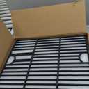 Hisencn Grill Parts for Home Depot Nexgrill 4 Burner 720-0830H, 5 Burner 720-0888N, 720-0888 Gas Grill Models, Porcelain Steel Heat Plate Flame Tamer, Cast Iron Grill Grates, 13 x 17