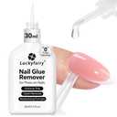 30ml Nail Glue Remover: Multi-functional Press On Nail Remover, Gentle Non-Acetone Nail Polish Remover for Gel Nails Tips, Quick Easy Removal Glueoff, Not for Gel Polish