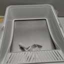 Stainless Steel Litter Box Extra Large for Big Cats Multi-Cats | Jumbo Extra Large Metal Cat Box with High Sided Lid, Anti-Urine Leakage, Non-Stick,Include Litter Scoop