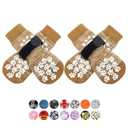 EXPAWLORER Anti Slip Dog Socks to Prevent Licking Paws, Dog Shoes for Hot Pavement, Dog Booties for Small Medium Large Senior Dogs, Traction Control Boots & Paw Protectors for Hardwood Floors