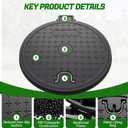 TONGMO 25.6 in Round FRP Manhole Cover and Frame Set with Lift Handle