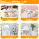 4Pcs Buffet Risers, Food Risers for Buffet Table, Foldable Food Display Riser, White Cardboard Cylinder Cake Cupcake Stands for Show Catering Desserts, Foods, Jewelry
