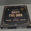 Vamslove 12 inches Shut The Box Dice Game Wooden Board Table Math Game with 8+4 Dice for 2-4 Player, 4 Sided 10 Numbers Close The Box for Kids Adults(Instructions Included)