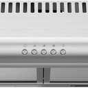 Midea MVU30W6AST 30 inch Under Cabinet Ducted/Ductless Convertible Slim Vent Durable Stainless Steel Kitchen Reusable Filter, 3 Speed Exhaust Fan and 2 LED Lights Range Hood