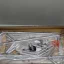 EAGMAK Heavy Duty Clothes Rack Load 420 LBS, 47.2" Long Rolling Garment Rack with Lockable Wheels, Standing Metal Clothing Hanger, Portable Wardrobe Sturdy Coat Organizer for Hanging Clothes (Silver)