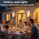 Outdoor Wall Light for House, Large Exterior Waterproof Lanterns, Sensor Wall Sconce Lamp, Waterproof Anti Rust Outside Coach Lights for House, Doorway, Garage (2 Pack White)