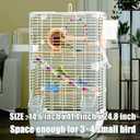 Basic Bird Cage, 24.8inch Parrot Cage (24.8" x 14.6" x 11"),Bird Cage with Ladder, Horizontal Bar, 2 Feeders, and Swing