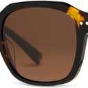 KIAURA Lautner Premium UV400 Polarized Sunglasses, XL & Original Sizes, Shape Memory Acetate Frames, Scratch-Resistant Lenses