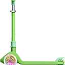 Jetson 3-Wheel Light-Up Kick Scooter, Lights on Stem & Wheels, Height Adjustable Handlebar, Rear Brake, Foldable, Ages 3+ (Bloom Green)