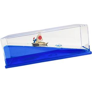 Honsheng Unsinkable Ship Boat in a Bottle BoxNon Sinking Anime Toy Boat Merch Acrylic Ship Fluid Drift Bottle Decorations Desk Ornament Decor for Fans Boys Girls Gifts (Yellow)