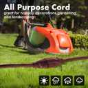 12ft Brown Outdoor Extension Cord Waterproof, UL Listed, 16/3 SJTW Heavy Duty 3 Prong, 16 Gauge 13A Power Cord Ideal for Indoor Outdoor Lights, Appliances, and Lawn