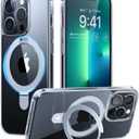 TORRAS Magnetic UPRO Ostand for iPhone 13 Pro Max Case 6.7 inch [Fit for MagSafe] Adjustable Stand [Never Yellow] [MIL-Grade Protection] Hard Clear Case for iPhone 13 Pro Max (2021), Full Clear