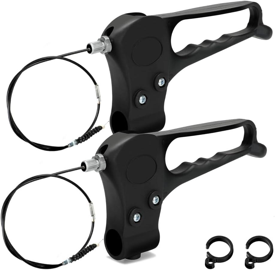 FVRITO 2 Pack Brake Handle Assembly Replacement for Rolling Walker Transport Wheelchair Mobility Knee Walkers Folding Rollator Senior Accessories with 41'' Cable