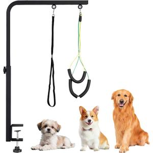 Dog Grooming Arm with Heavy-Duty Clamp, 29" Height Pet Grooming Table Arm for Dogs, Grooming Restraint for Nail Trimming, Haircuts, Grooming Sessions, Easy to Use on Most Grooming Tables