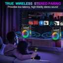 Karaoke Machine,60W Portable Bluetooth Karaoke Speaker with 2 Wireless Microphones,6000mAh Battery 12H Playtime,TWS Stereo,RGB Light,Dual Diaphragm PA System for Adults,Kids,Parties,Singing,DJ