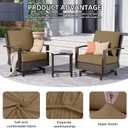 8Pcs Outdoor Cushion Covers, Patio Cushion Covers,Stretch Elastic Slipcovers, Replacement Washable & Reusable Furniture Protector for Patio Couch (Khaki,Cover Only)