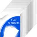 50 Pack 5 x 7 Inch Clear Acrylic Sheets Blank 1 mm Thick Acrylic Panel for Picture Frame Glass Replacement, Art Crafts Projects, Painting, Wedding Festival Party Office Clear