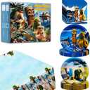 Party Supplies 61 PCS Brainrot Plate Set Italian Memes Disposable Paper Dinner Plates Brainrot Party Favors Tableware for New Year Valentine's Day Easter Birthday