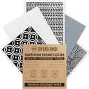 SUPERSCANDI 5 Pack Swedish Dishcloths for Kitchen - 100% Biodegradable & Compostable, Reusable Paper Towels Washable, Food-Safe & Without Plastic - Dish Rags Suitable for Any Surface, Scandi White
