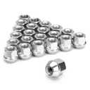 1/2"-20 Open End Bulge Acorn Wheel Lug Nuts, 20pcs 1/2 Cone Seat Lugnuts Zinc Finish with 0.84(21mm) Long 3/4(19mm) Hex Compatible with Grand Cherokee CJ Commander Liberty Wrangler
