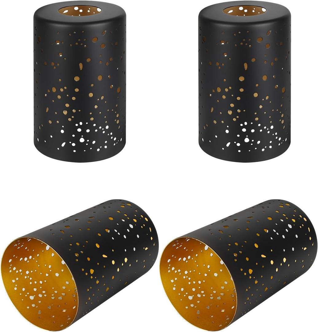 Fixture Replacement Globe Lampshade, Pendant Light Shade Starry Night Straight Cylinder Lampshade with 1-5/8 Inch Fitter Opening, Bottom Diameter 3.5" Height 5.5" Shades for Pendant Lights Wall Lamps