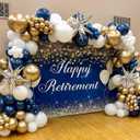 Graduation Balloon Arch Kit 139Pcs Blue and Gold Balloon Garland Royal Blue White Metallic Gold Confetti Balloons for Class of 2026 Congrats Grad Celebrations Birthday Supplies