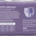 Amazon Basics Incontinence Underwear for Women, Disposable, Postpartum, Maximum Absorbency, Bladder Leak Protection, Odor Control, Comfortable Fit, Small, Lavender, 72 Count (3 Packs of 24)