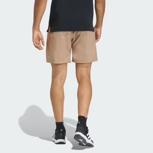 ODODOS Men's Athletic Shorts with Pockets 5" Quick Dry Lightweight Workout Gym Running Shorts, Tan, Medium