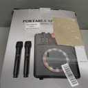 Karaoke Machine for Adults, Portable Bluetooth Speaker with 2 Wireless Microphones and Lights Show, Karaoke Speaker with Bass & Treble, Supports for TWS,USB,FM,REC,AUX in,TF Card for Party/Meeting (Black)